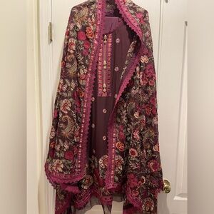 Women’s XXL chest 25 fully lined suit pakistani kameez pajama dupatta